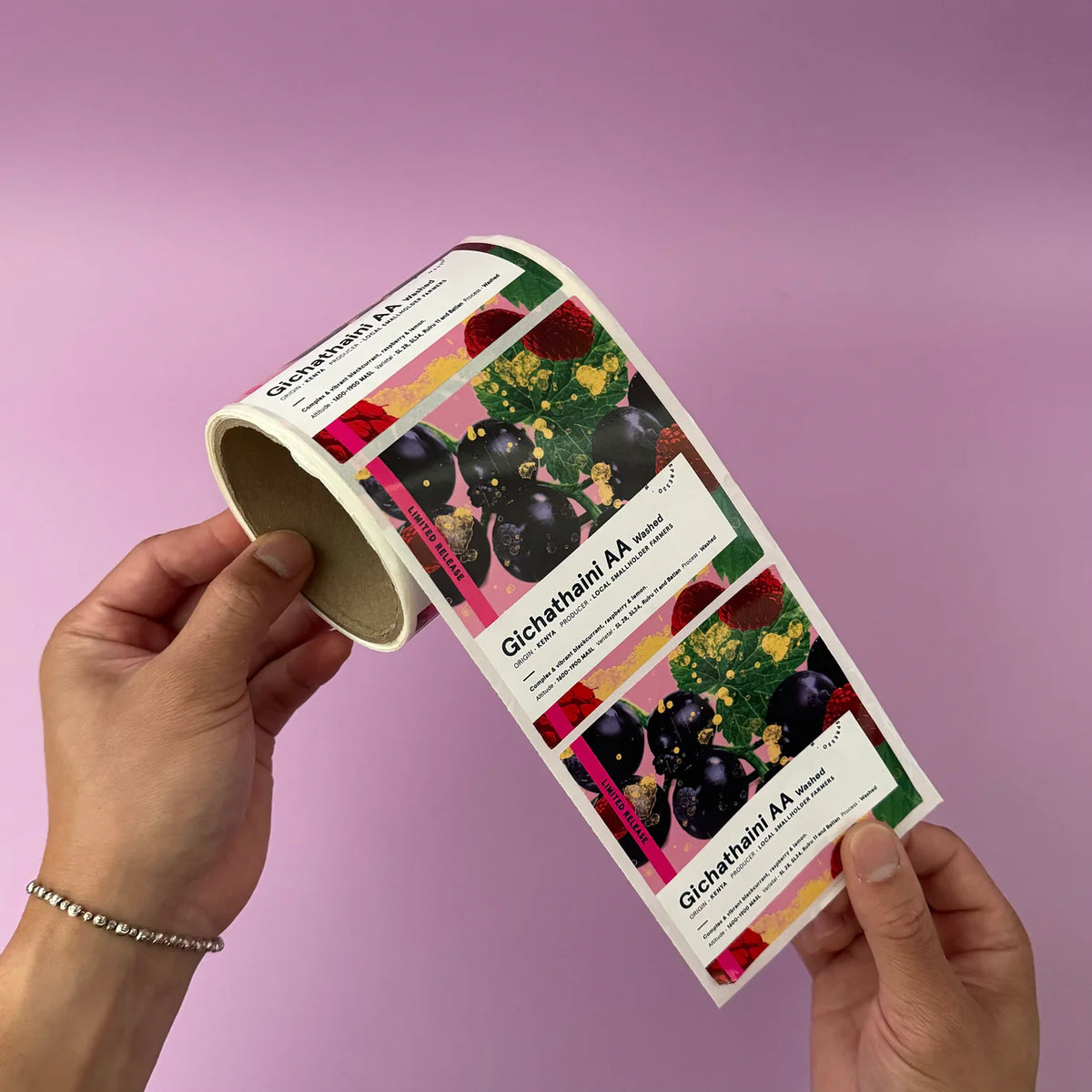 Square Paper Roll Labels