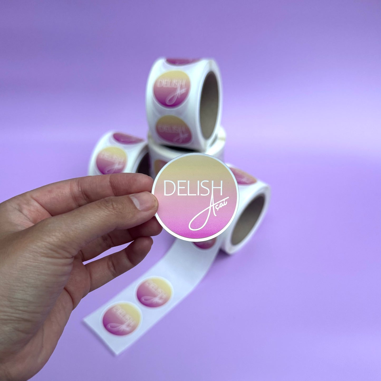 Circle Synthetic Roll Labels