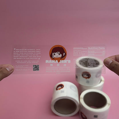 Rectangle Clear Roll Labels