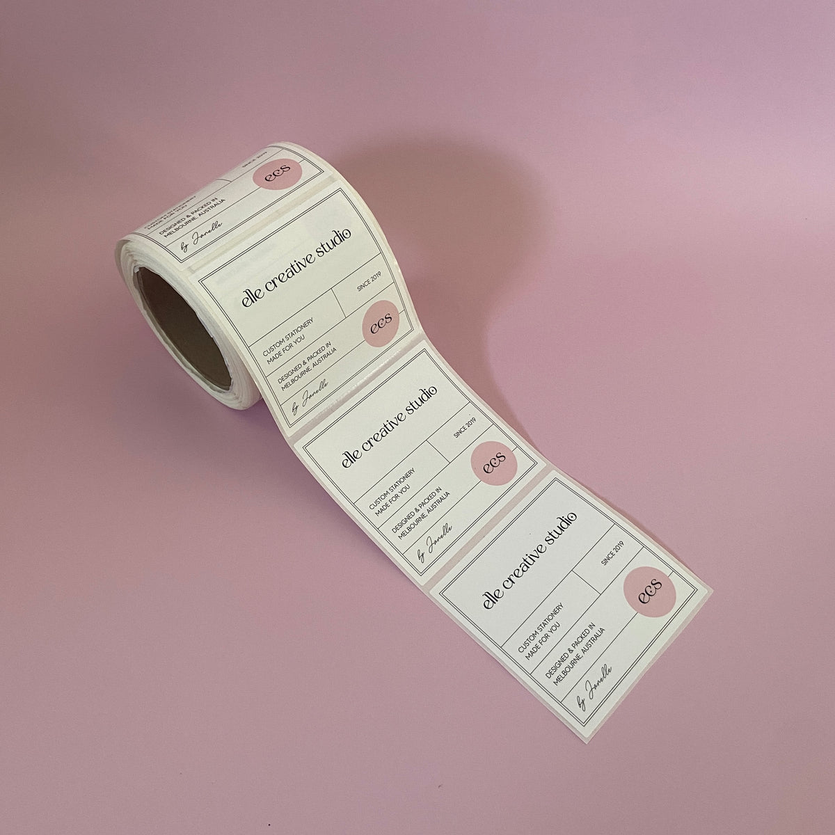 Square Paper Roll Labels
